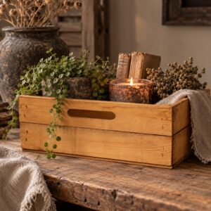 Houten Opbergkist met Greep Bruin (2)