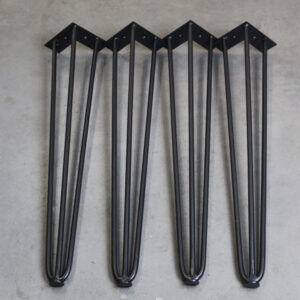 Hairpin poten - Staal - Zwart - 72cm - Set van 4