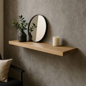 Wandplank Eiken Zwevend 24mm Dik Recht – Op Maat