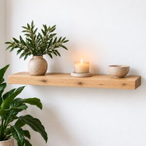 Wandplank Eiken Zwevend Recht 42mm6