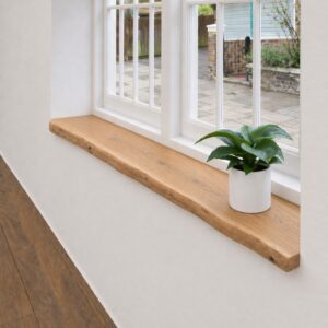 Rustiek Eiken Vensterbank & Plank 42mm Boomstamrand – Op Maat