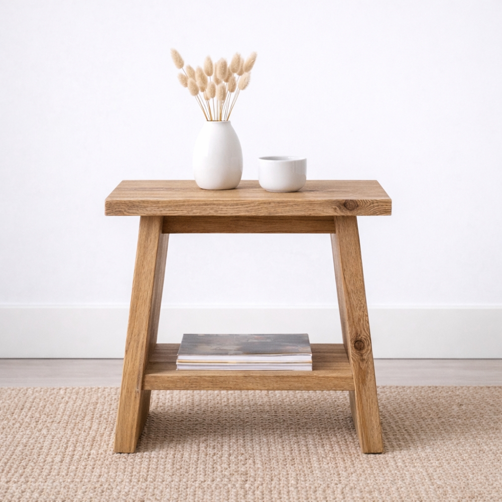 Oud Eiken Kruk 25mm Massief - Handgemaakt & Duurzaam