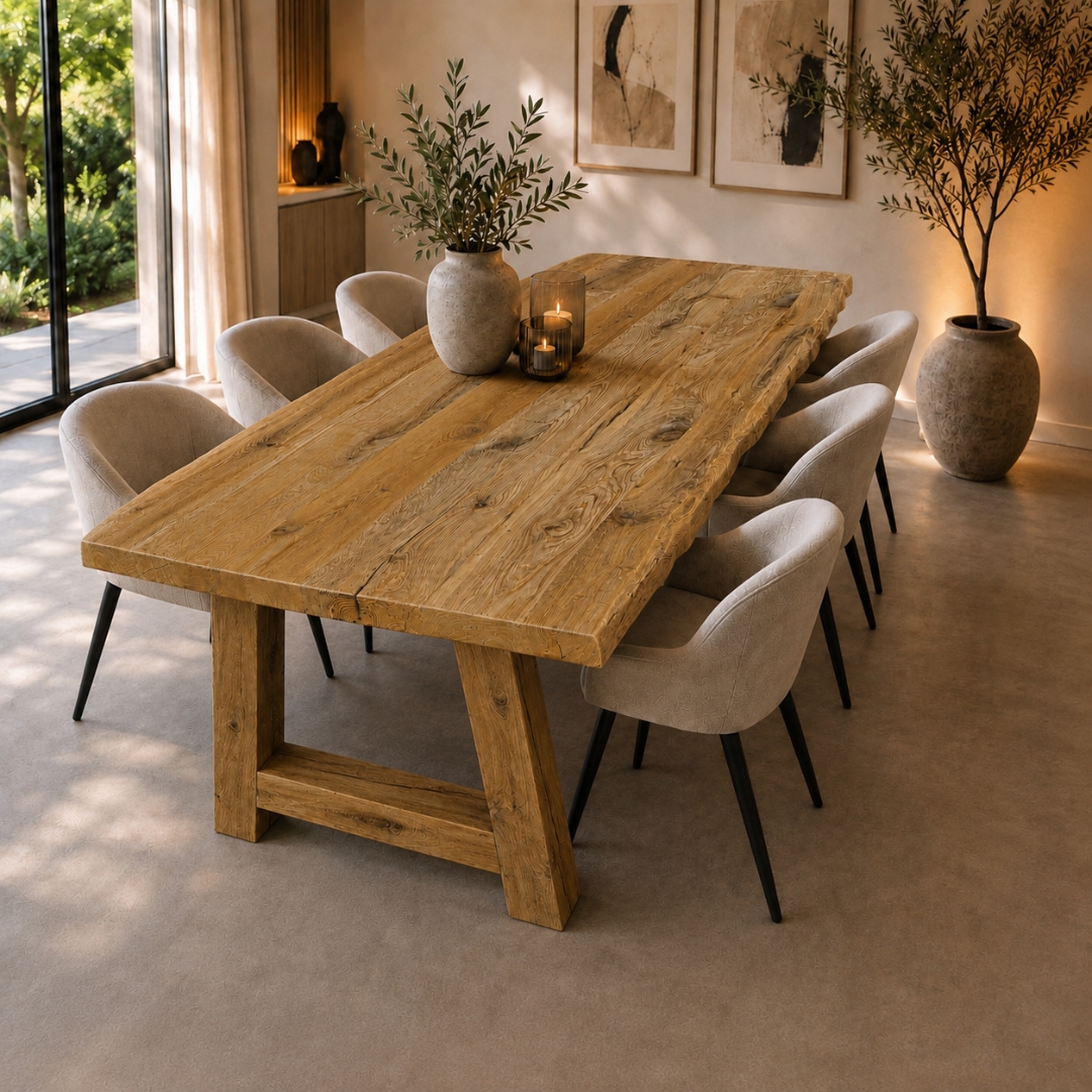 Eettafel Oud-Eiken D’Huez – Op Maat
