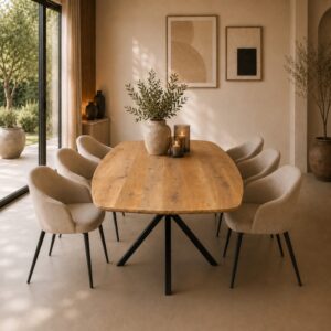 Eettafel Danois | Deens Ovaal Oud Eiken - Op Maat