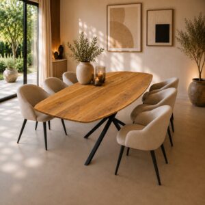 Eettafel Danois | Deens Ovaal Oud Eiken - Op Maat
