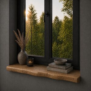 Oud-Eiken Vensterbank & Plank 45mm Boomstamrand - Op Maat