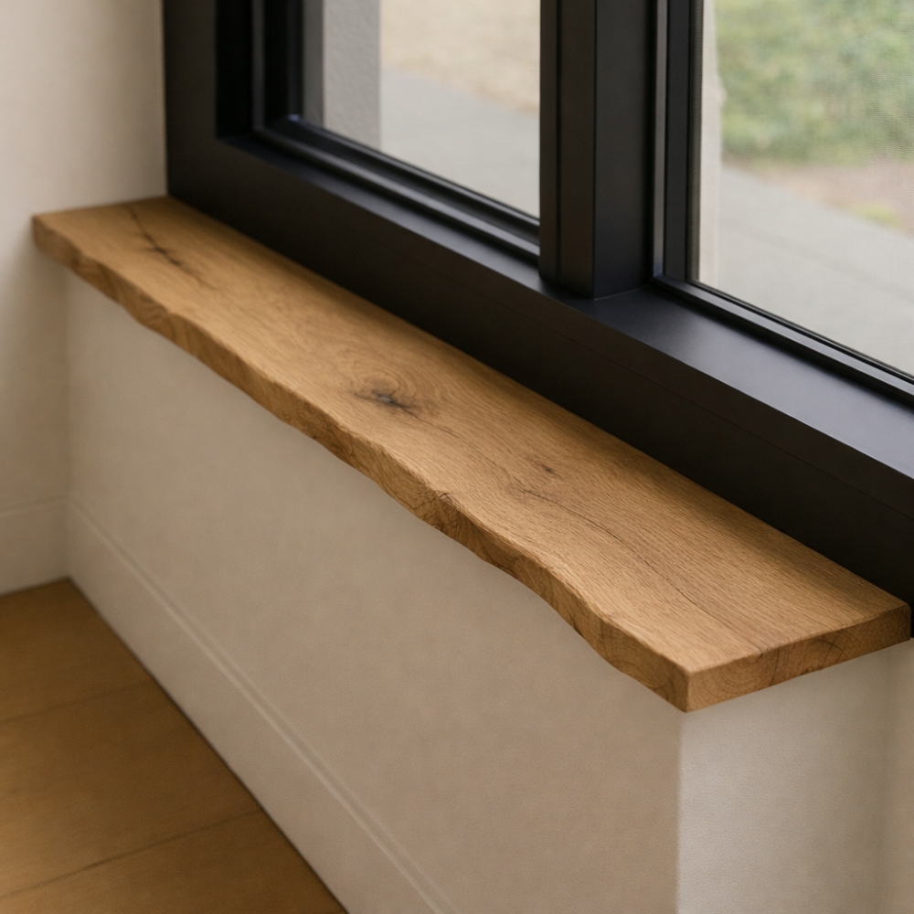 Oud-Eiken Vensterbank & Plank 25mm Boomstamrand - Op Maat