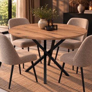 Ronde Eettafel Oud-Eiken Cercle - Op Maat (7)