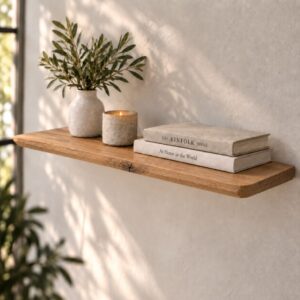 Japandi Wandplank Oud-Eiken 25mm - Facetrand & Ronde Hoeken