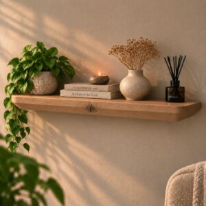 Japandi Wandplank Oud-Eiken 45mm met Facetranden Ronde Hoeken (13)