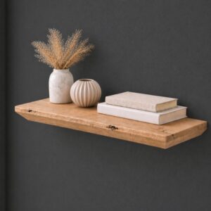 Japandi Wandplank Oud-Eiken 45mm met Facetrand en Ronde Hoeken (1)