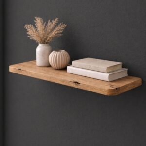 Japandi Wandplank Oud-Eiken 25mm – Ronde Hoeken