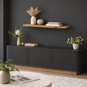 Japandi Wandplank Oud-Eiken 25mm met Ronde Hoeken 6
