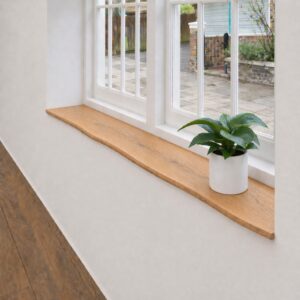 Rustiek Eiken Vensterbank & Plank 24mm Boomstamrand – Op Maat