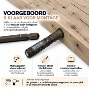 DETAIL BLINDE PLANKDRAGERS RUSTIEK EIKEN NL