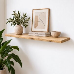 Wandplank Eiken Boomstam Zwevend 24mm - Op Maat