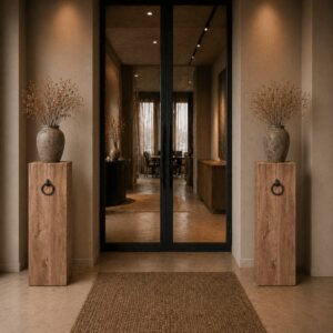 Eiken Sokkel op Maat – Massief Oud Eiken 100cm 30x30cm kantoor