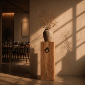 Eiken Sokkel op Maat – Massief Oud Eiken 100cm 30x30cm meerdere (3)