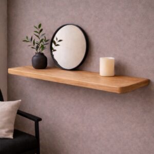 Japandi Wandplank Eiken 24mm – Ronde Hoeken