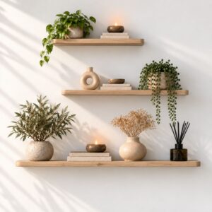 Wandplank Eiken Rustiek Japandi