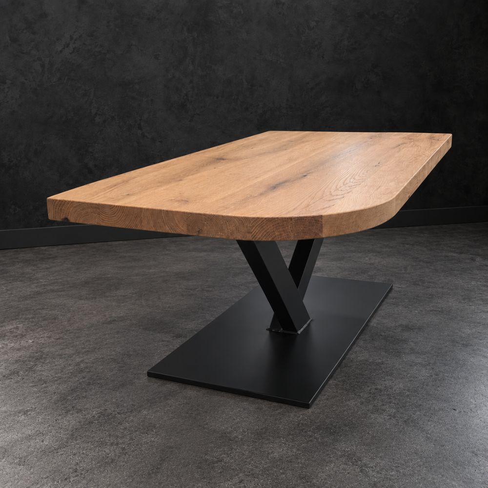 Salontafel Oud Eiken Quart de Cercle