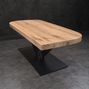 Salontafel Oud Eiken Quart de Cercle (2)
