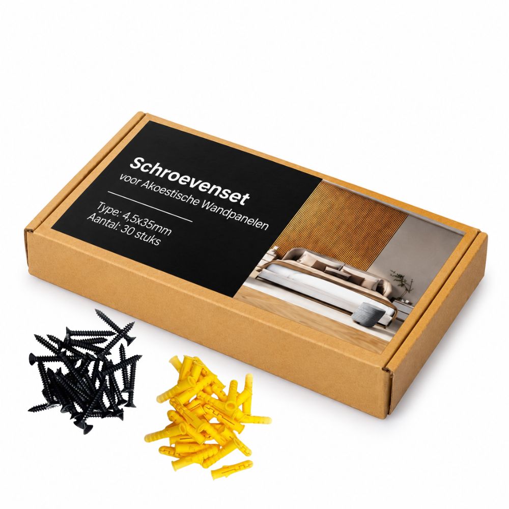 Schroeven voor Akoestische Wandpanelen – Set van 30 Stuks